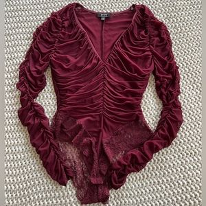 Beautiful red burgundy bodysuit